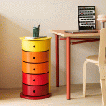 5-Drawer Round Pivot Cabinet