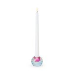Faceted Orb Crystal Candleholder - Blue/ Lilac