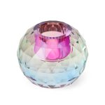 Faceted Orb Crystal Candleholder - Blue/ Lilac
