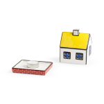 House Ceramic Tea Light Holder - Yellow