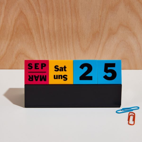 Perpetual Cubes Calendar - Yellow/ Pink/ Blue