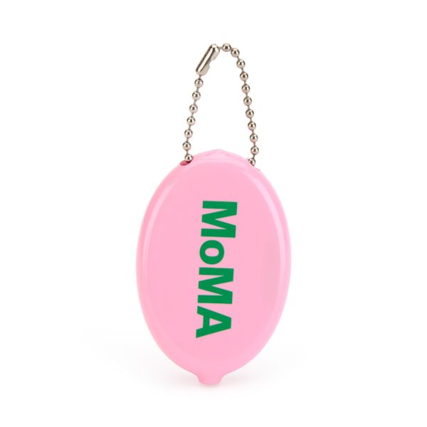 Colorful MoMA Vinyl Coin Pouch - Pink/ Green
