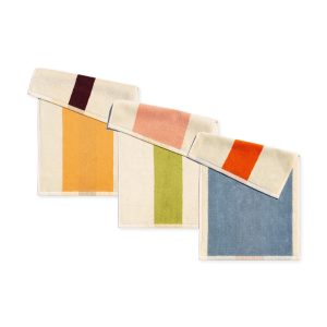 Martens Cotton Towels - Royal Blue/ Peach