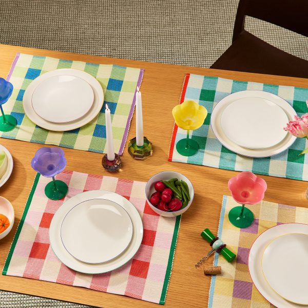 Merienda Plaid Cotton Placemats - Set of 4