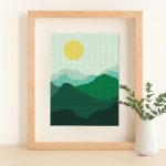 DIY Nature Needlepoint Kit - Green Mountains