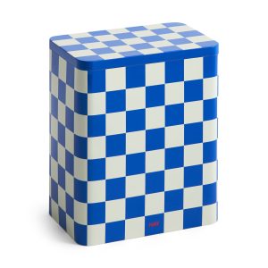 HAY Tin Container - Blue/ Off White