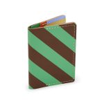 Dusen Dusen Recycled Leather Double Card Holder - Stripe