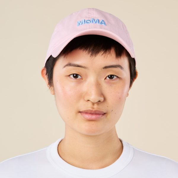 Colorful MoMA Adjustable Baseball Cap - Pink/ Light Blue