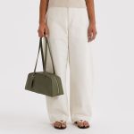 Baggu Recycled Leather Bowler Bag - Loden