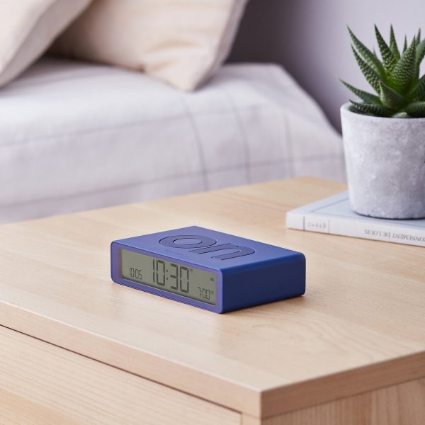 Lexon Flip Rechargeable Alarm Clock - Dark Blue