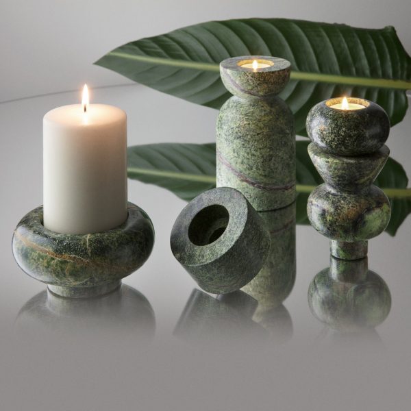 Tom Dixon Stone Stacking Candleholder - Green