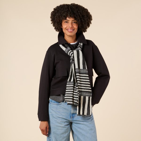 Nuno Stripey Stripe Wool-Cotton Scarf