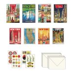 NYC Vintage Attractions Notecards - Set of 8