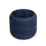 Wavy Pine 3D-Printed Planter - Midnight Blue