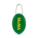Colorful MoMA Vinyl Coin Pouch - Green/ Yellow
