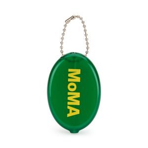 Colorful MoMA Vinyl Coin Pouch - Green/ Yellow
