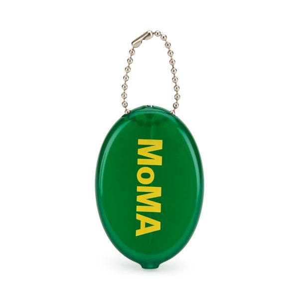 Colorful MoMA Vinyl Coin Pouch - Green/ Yellow