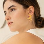 Joan Mir?? Gold-Plated Moon & Star Earrings