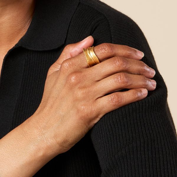 Salvador Dal?? Gold-Plated Melting Clock Cuff Ring