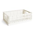 HAY Recycled Plastic Collapsible Color Crate - Off White