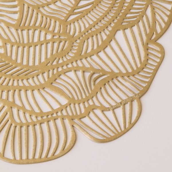 Chilewich Rose Round Placemat - Brass