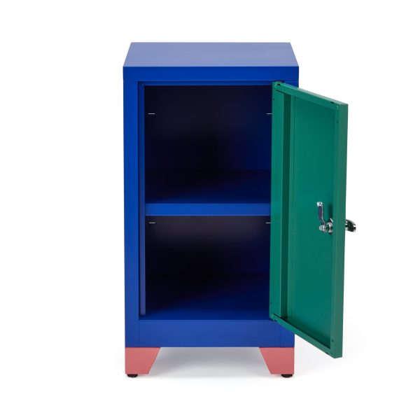 Metal Locker & Side Table - Green