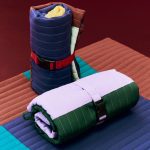HAY Dog Travel Recycled Polyester Blanket - Lavender/ Green/ Blue