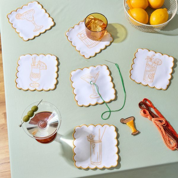 Stitch Your Own Cocktail Napkins - Set of 6 - Cocktail