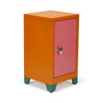 Metal Locker & Side Table - Pink