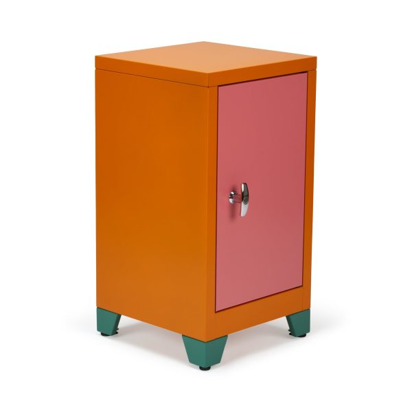 Metal Locker & Side Table - Pink