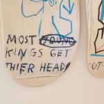 Jean-Michel Basquiat Charles the First Skateboard Triptych from The Skateroom