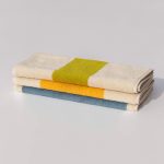 Martens Cotton Towels - Royal Blue/ Peach