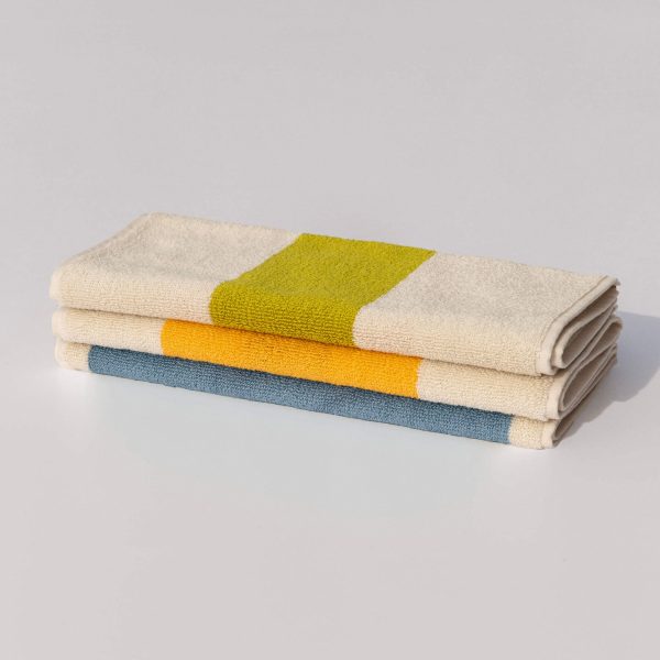 Martens Cotton Towels - Royal Blue/ Peach