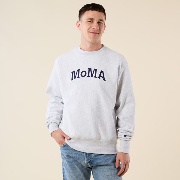 Champion Crewneck Sweatshirt - MoMA Edition - Silver Gray