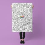 OMY Kitty Giant Coloring Poster