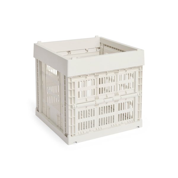 HAY Recycled Plastic Collapsible Color Crate - Off White