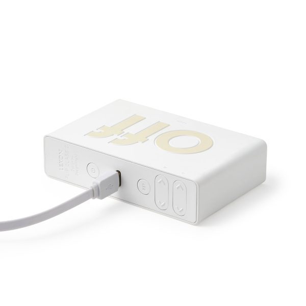Lexon Flip Rechargeable Alarm Clock - White