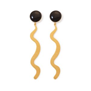 Joan Mir?? Gold-Plated Dot Squiggle Earrings
