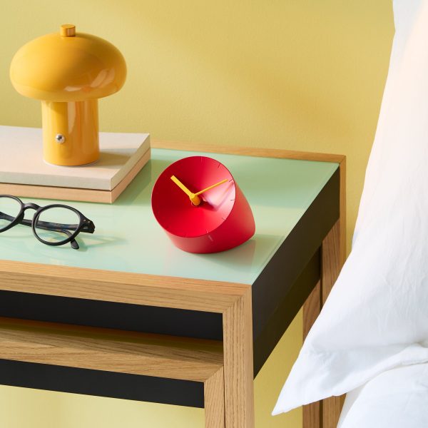 Corner Desk Clock - Red