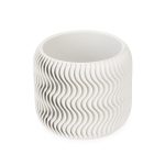 Wavy Pine 3D-Printed Planter - White