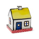 House Ceramic Tea Light Holder - Yellow