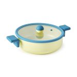 Geometric Non-Stick Cookware - Yellow/ Blue