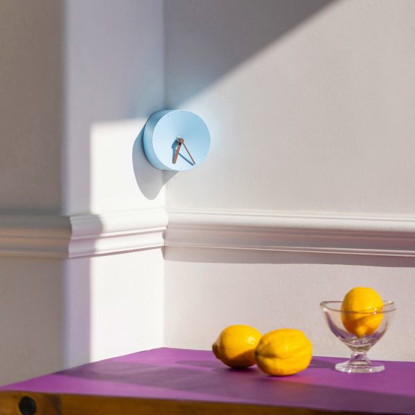 Corner Desk Clock - Light Blue