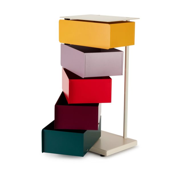 5-Drawer Pivot Cabinet - Yellow/ Red/ Green