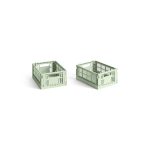HAY Recycled Plastic Collapsible Color Crate - Mint